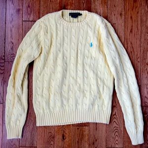 Yellow Polo cable sweater